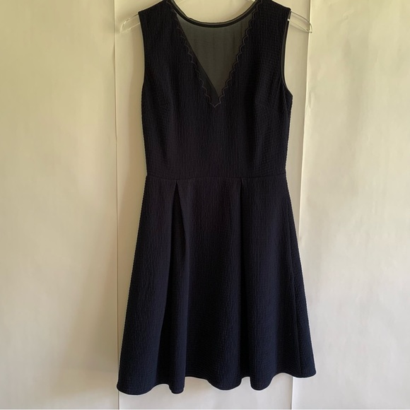 Reiss Marlowe Fit And Flare mini Dress Navy - Picture 10 of 15